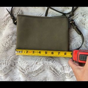Olive synthetic leather bag